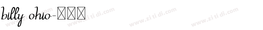 billy ohio字体转换